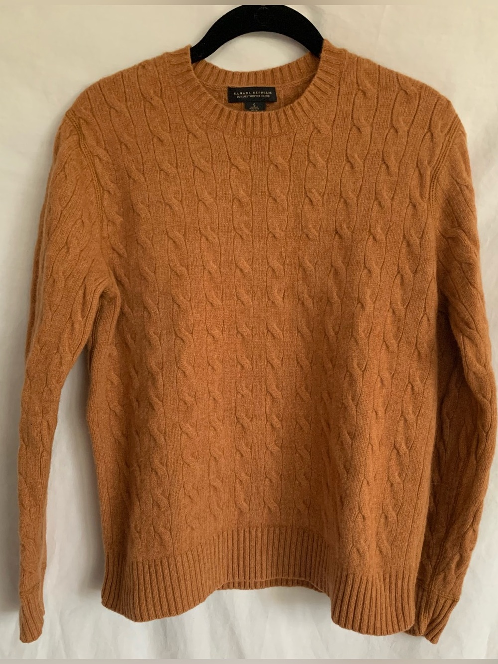 Banana Republic Women's Cable Crewneck Sweater - Rust Orange